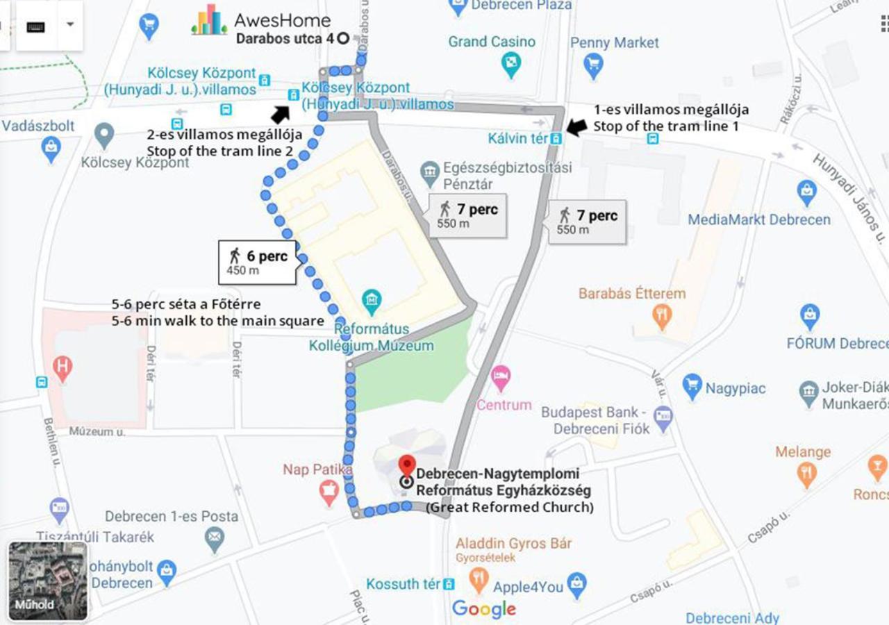 Aweshome City Apartment - 3 Bedrooms And Free Parking Дебрецен Экстерьер фото